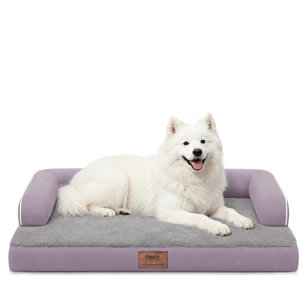 MEKIY Orthopedic Waterproof Dog Bed with Bolster for Extra Large Size Dogs