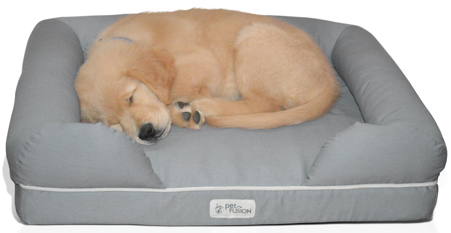 PetFusion Ultimate Dog Bed, Orthopedic Memory Foam, Multiple Sizes and Colors, Medium Firmness Pillow, Waterproof Liner, YKK Zippers, Breathable 35% Cotton Cover