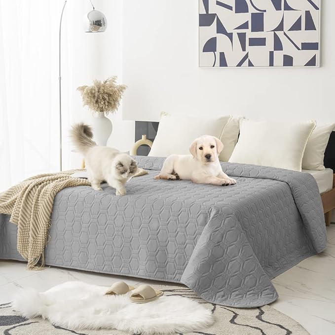 Tcksstex Waterproof and Anti-Slip Dog Bed Cover and Pet Blanket Sofa Pet Bed Mat ，car Incontinence Mattress Protectors Furniture Couch Cover for Most Cats Dogs