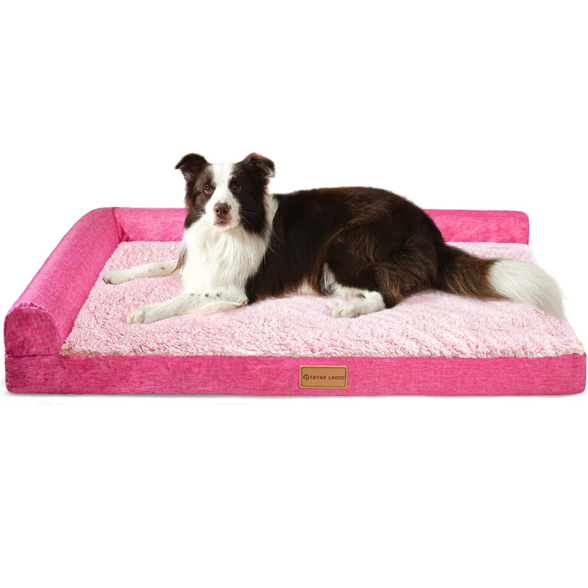 Patas Lague Orthopedic Large Dog Bed Washable Pet Sofa Bed 48''X30''Purple