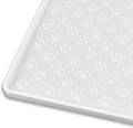 Ptlom Pet Placemat for Dog and Cat, Waterproof Silicone Pet Feeding Bowl Mats for Food and Water, Small Medium Large Dogs Mat Prevent Residues from Spilling to Floor, White, 24.5" 16.5"