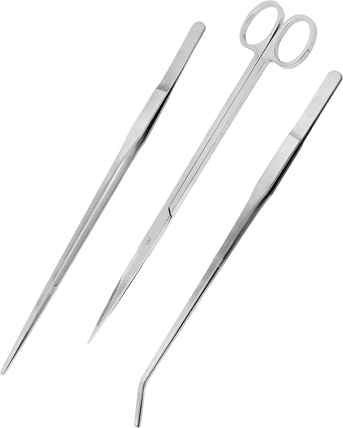 Mandala Crafts Stainless Steel 12" Curved Aquarium Scissors for Fish Tanks