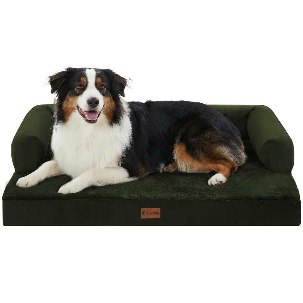 Casa Paw Orthopedic Washable Dog Bed for Extra Large Dogs, 45x35in, Grey