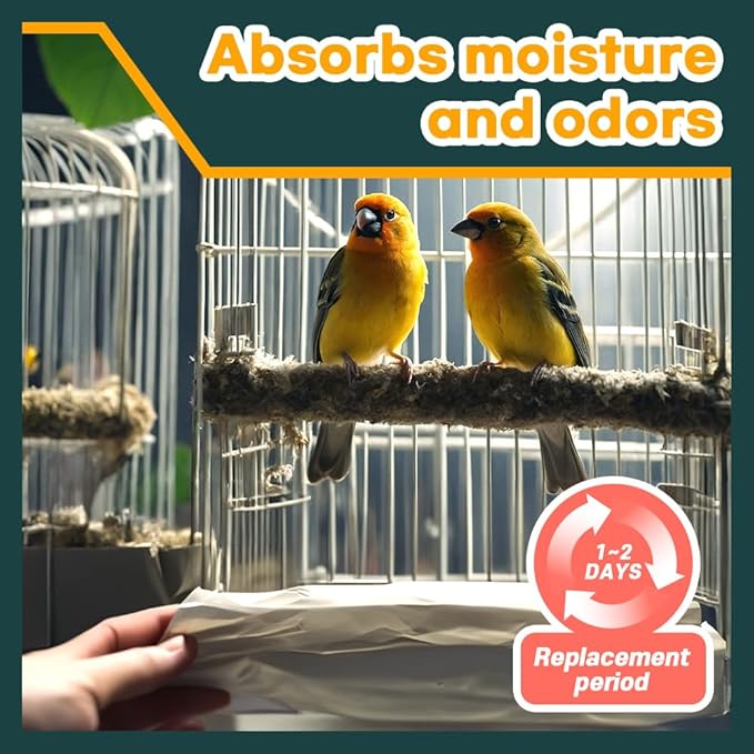 HA SHI Bird Cage Liners, 120 Unscented Newsprint Sheets, 31 x 21.5 in Large