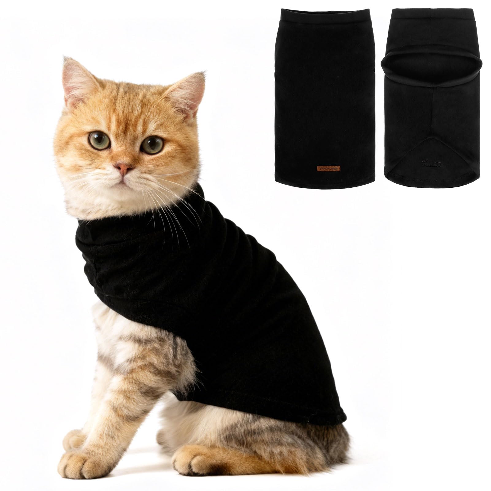 EXPAWLORER Cat Sweater Warm Fleece Pet Clothes for Cats Only