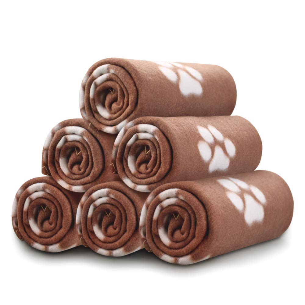 Comsmart Dog Blankets, 6 Pack Fleece Pet Blankets, 39x35 inches