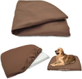 Dog Bed Cover Waterproof Replacement Machine Washable Covers for Dog Bed Heavy Duty Scratch Resistant Mattress Protector Pet Bed 54x44 Inch Brown Cover Only