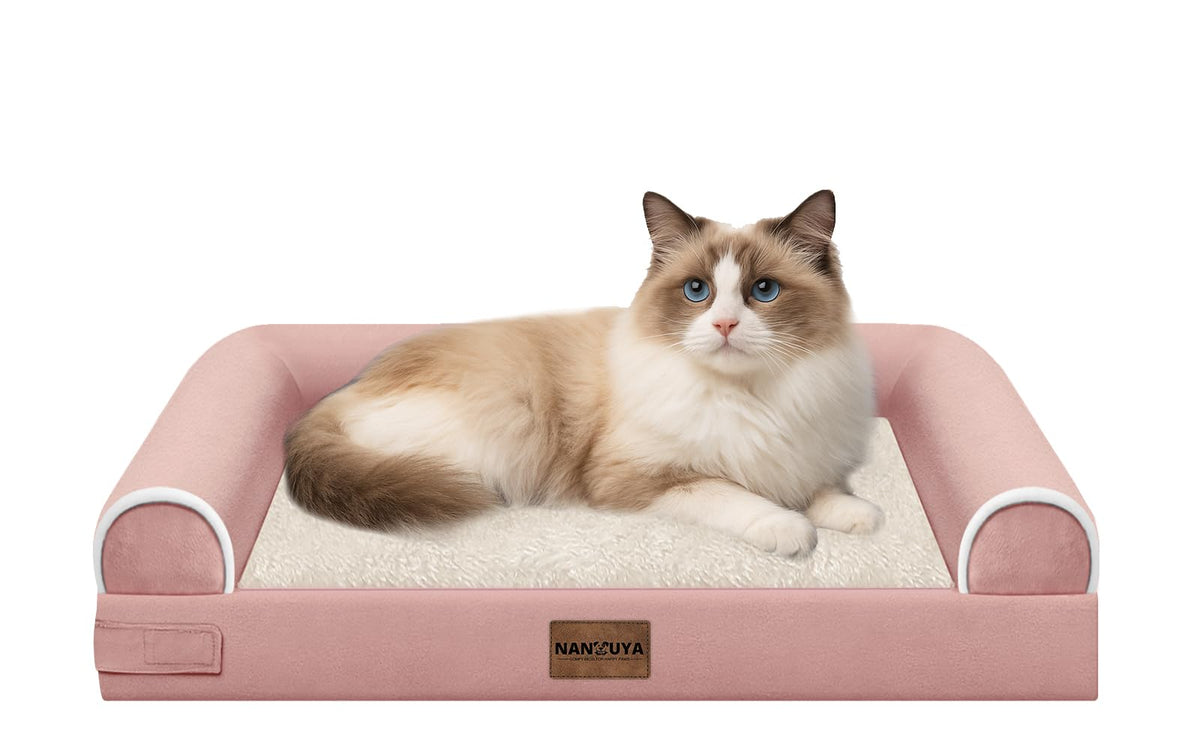NANUYA Orthopedic Dog Bed for Jumbo Dogs, 48 x 33 Inch, Light Grey