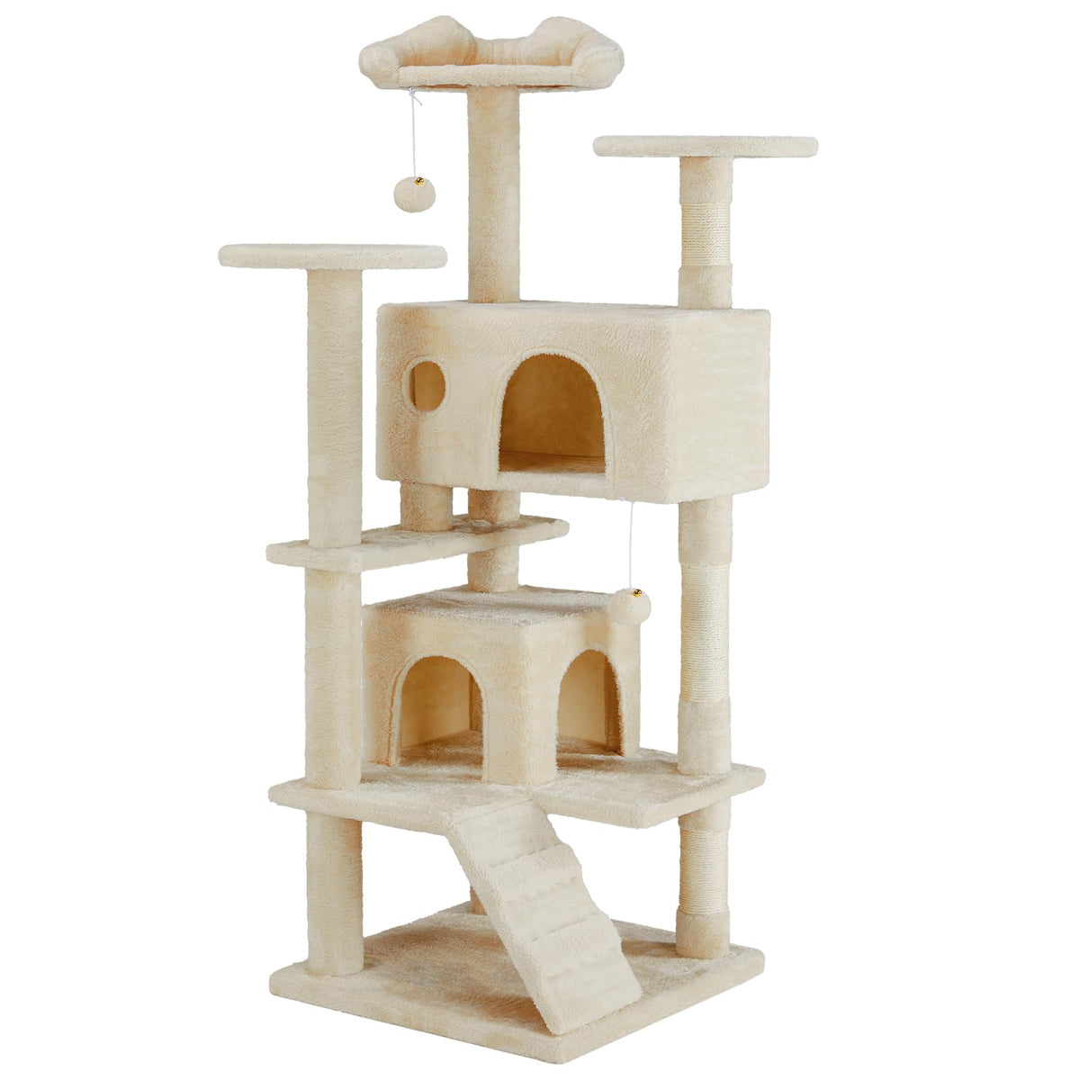 Sweetcrispy 54-inch Cat Tree Tower with Scratching Posts, Indoor Use