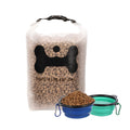 ANVS Silicone Pet Food Storage Bag,30-Cup Dog Food Travel Bag with 2PCS Collapsible Bowls, Perfect for Camping Trip, Dog Boarding, Weekend Getaways and Travel