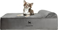 NOAH & PAW Dog Bed, 28x23x7.5 Inch, Orthopedic Dog Beds for Medium Size Pets, Eggshell Memory Foam Infused with Cooling Gel, Water Resistant, Machine Washable, Includes Inner Cover (Velvet Collection)