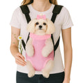 Mosago Dog Backpack Carrier, Front Chest Carrier for Small Dogs, Pink, XL
