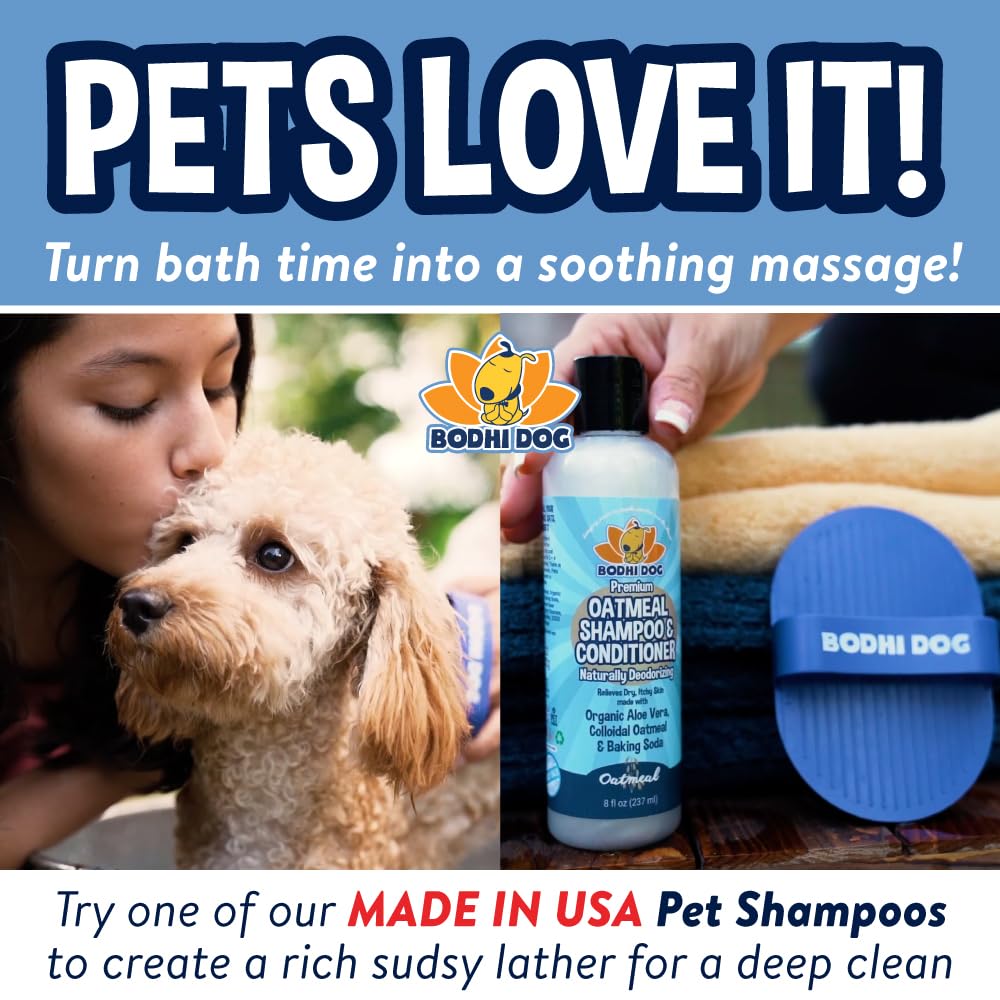 Bodhi Dog Shampoo Brush - Pet Grooming & Bath Supplies for Dogs and Cats - Bath Brush for Long & Short Hair - Premium Scrubber for Shower, Showerhead, Sprayer & Bathing (One Pack, Purple)