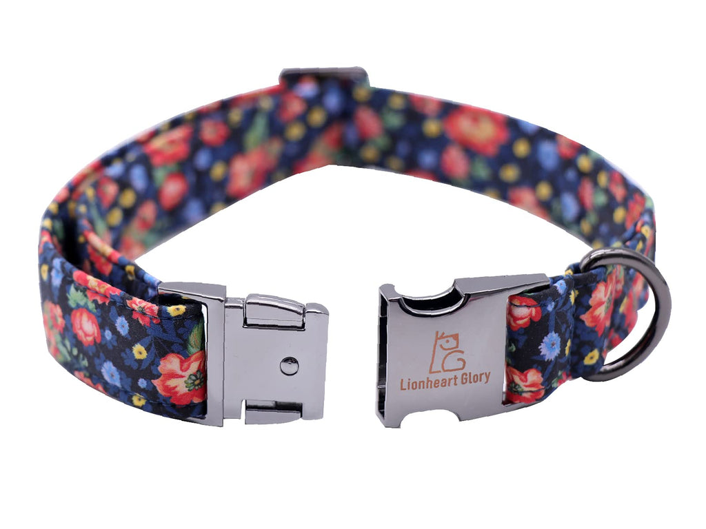 Lionheart Glory Dog Collar With Flower - Cute Floral Pattern Adjustable Pet Collar for X-Small Dogs