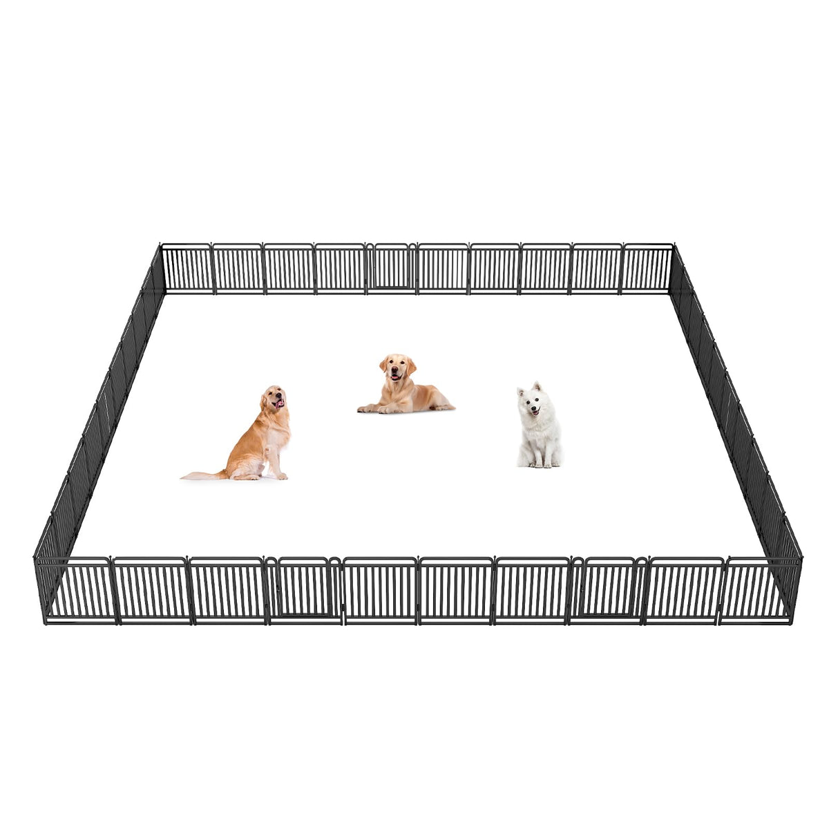 New Thickened Version Dog Playpen, 32 Inch Dog Fences for The Yard, Portable Outdoor Dog Playpen for Large/Medium/Small Dogs, Foldable Metal Dog playpen, with Doors (8 Panels, 32 Inch)