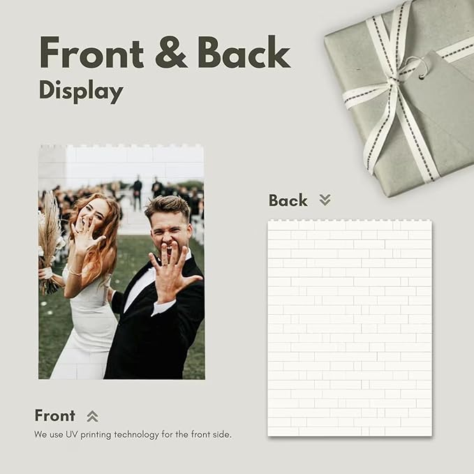 NAZENTI Personalized Couple Photo Building Blocks for Him, Custom Couples Photos Camera Film Roll Puzzle Gift for Valentine Anniversary Birthday, Memory Film Gifts for Boyfriend Husband