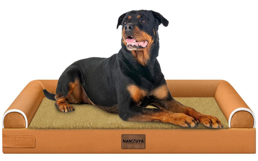 NANUYA Orthopedic Dog Bed for XX-Large Dogs, 44 x 34 Inch, Orange
