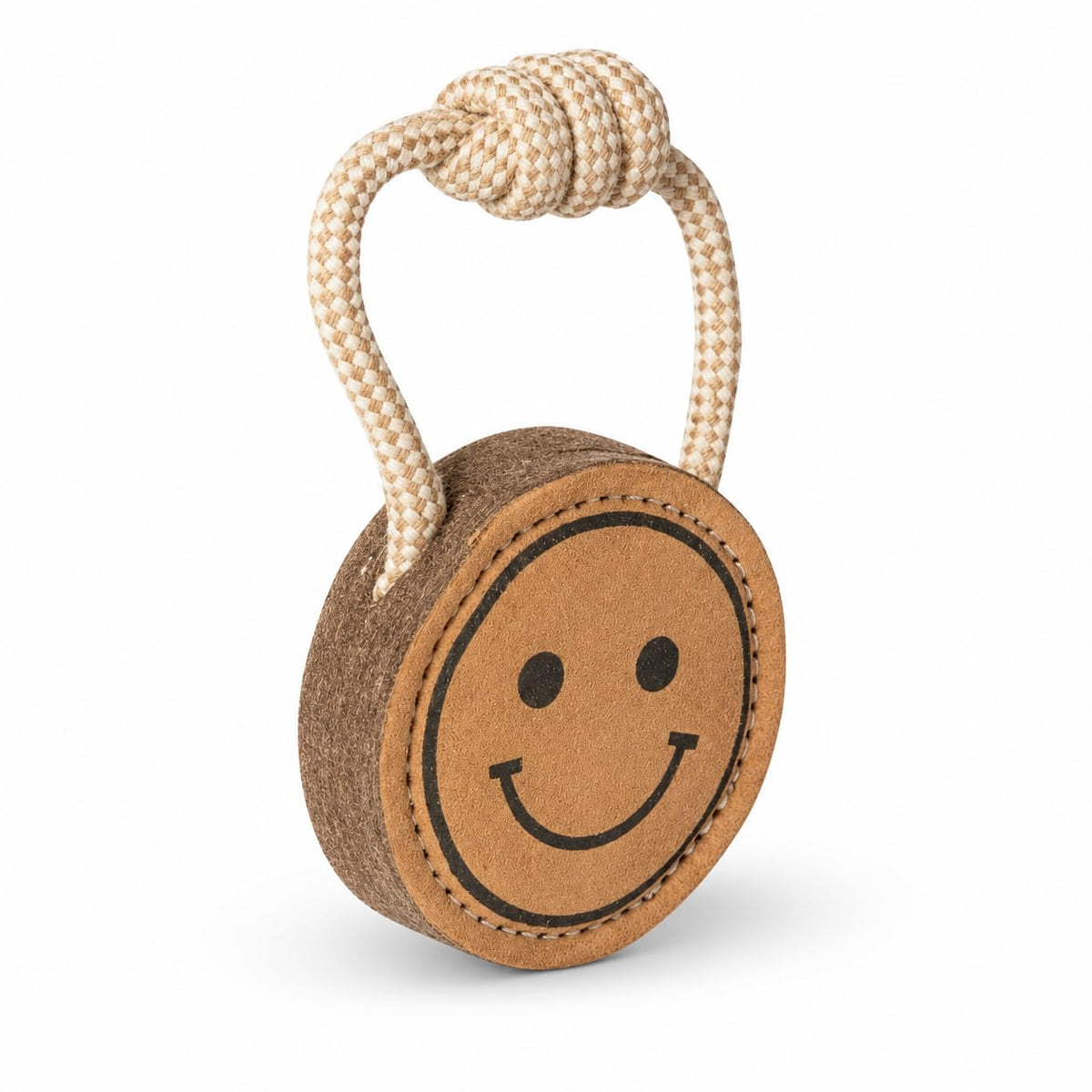 PAWPOURRI Natural Suede Leather and Rope Chew Toy with Bone Design for Medium and Large Dogs | Durable Interactive Play Toy | Great for Fetch, Tug and Daily Chewing Fun