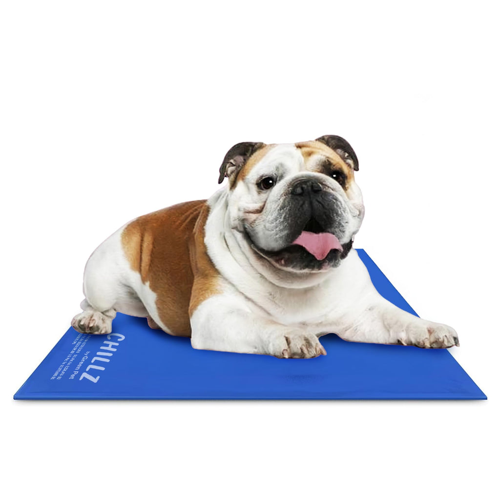 The Green Pet Shop Chillz Gel Mat, Large - Pressure-Activated Cooling Pad for Pets 25-50 lbs - Non-Toxic, No Water or Refrigeration Needed - Ideal for Home, Travel & Crates