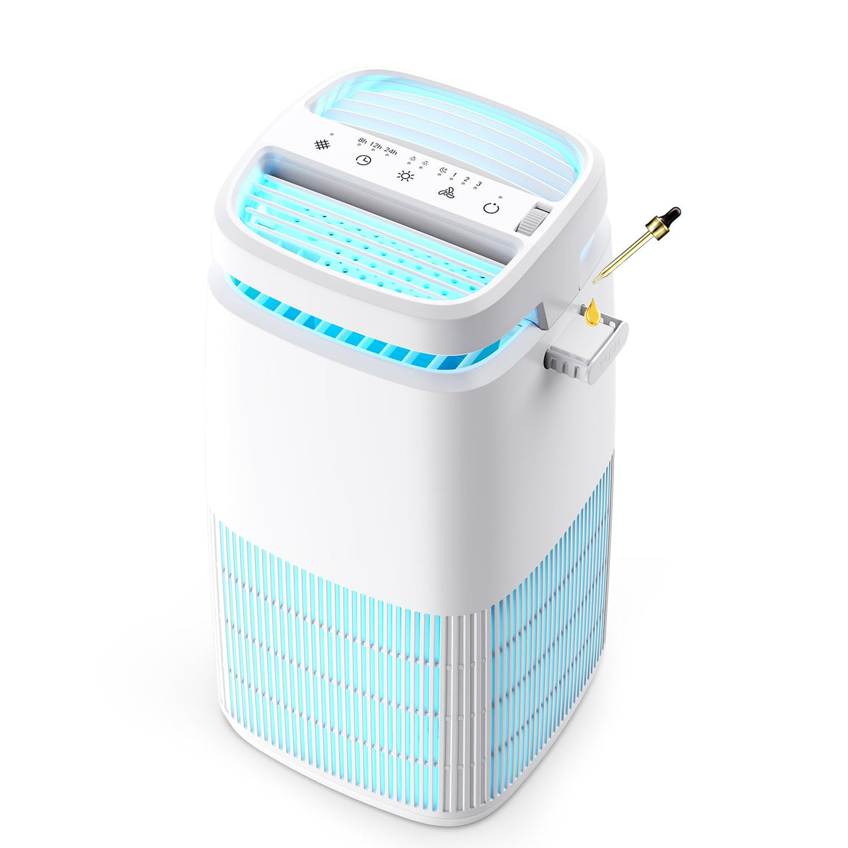 POMORON Air Purifiers for Home with Negative Ion and UV, MJ002H, White