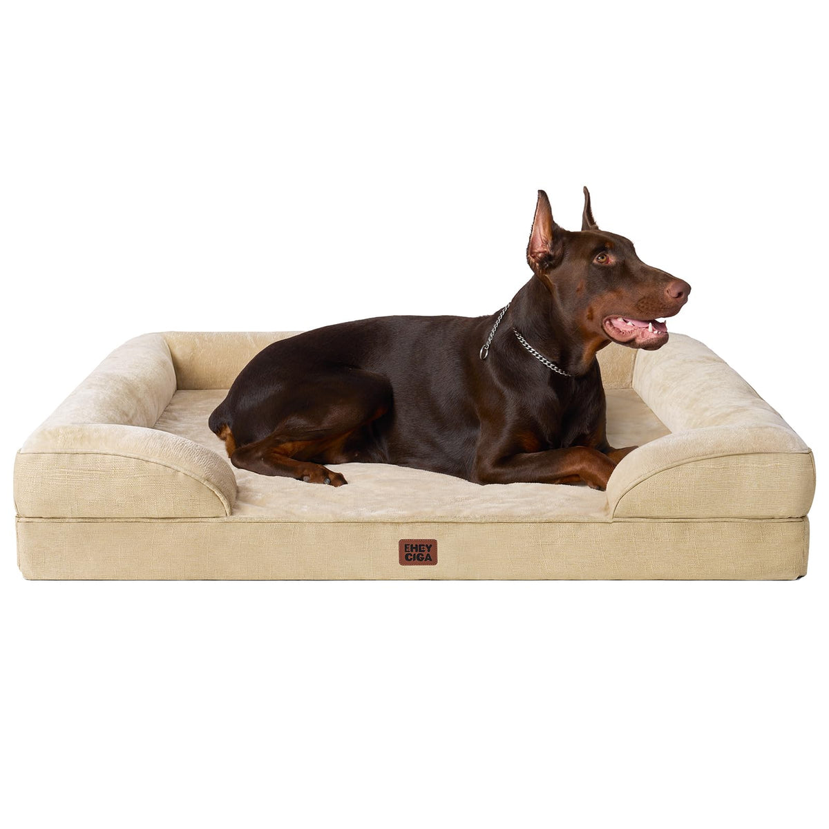 EHEYCIGA Orthopedic XXL Dog Bed, Waterproof Washable XL Big Pet Bed 52"