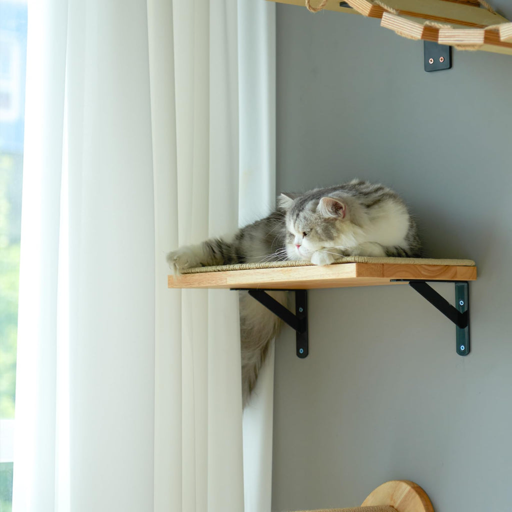 FUKUMARU Cat Wall Shelves, 17 x 10 Inch, Sisal Mat