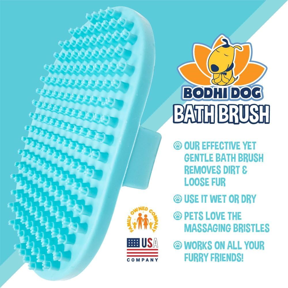 Bodhi Shampoo Brush | Pet Shower & Bath Supplies for Cats & Dogs Grooming | Long & Short Hair Dog Scrubber for Bath | Professional Quality Dog Wash Brush