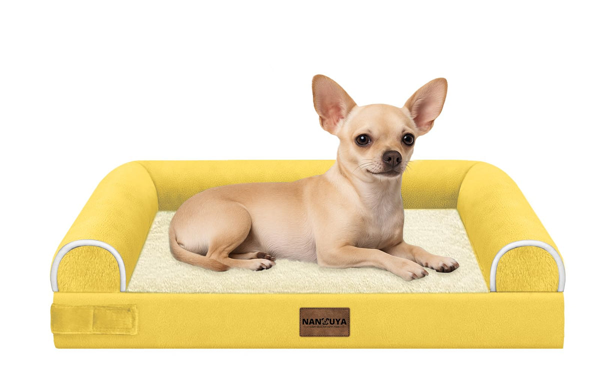NANUYA Orthopedic Dog Bed for Jumbo Dogs, 48 x 33 Inch, Light Grey