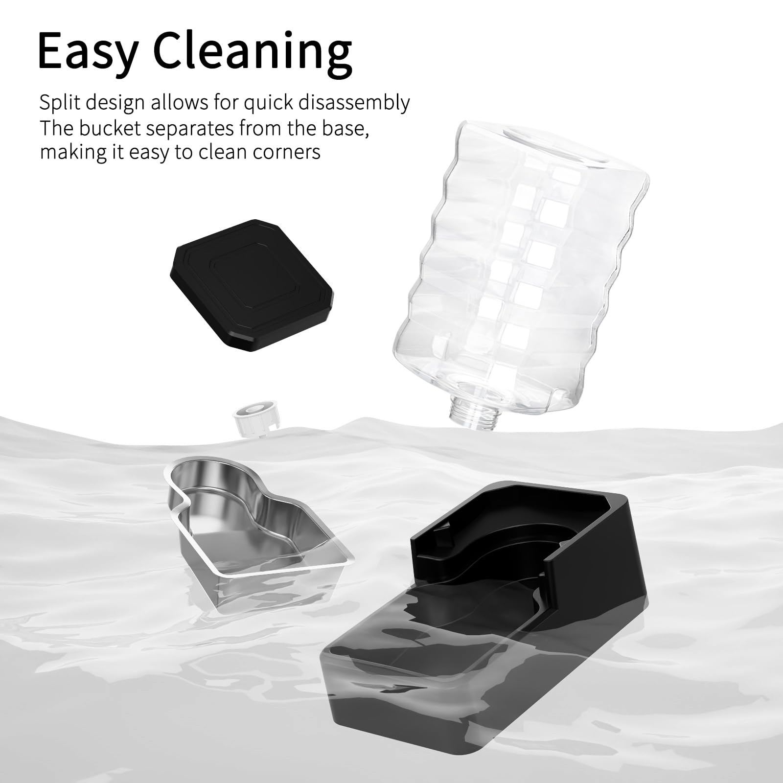 RIZZARI 8L Gravity Dog Water Dispenser:Easy Care No Filter Design