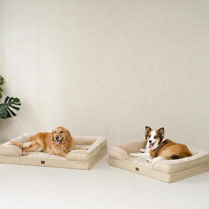 EHEYCIGA Orthopedic Dog Bed Medium Size Dog, Waterproof Washable Pet Beds