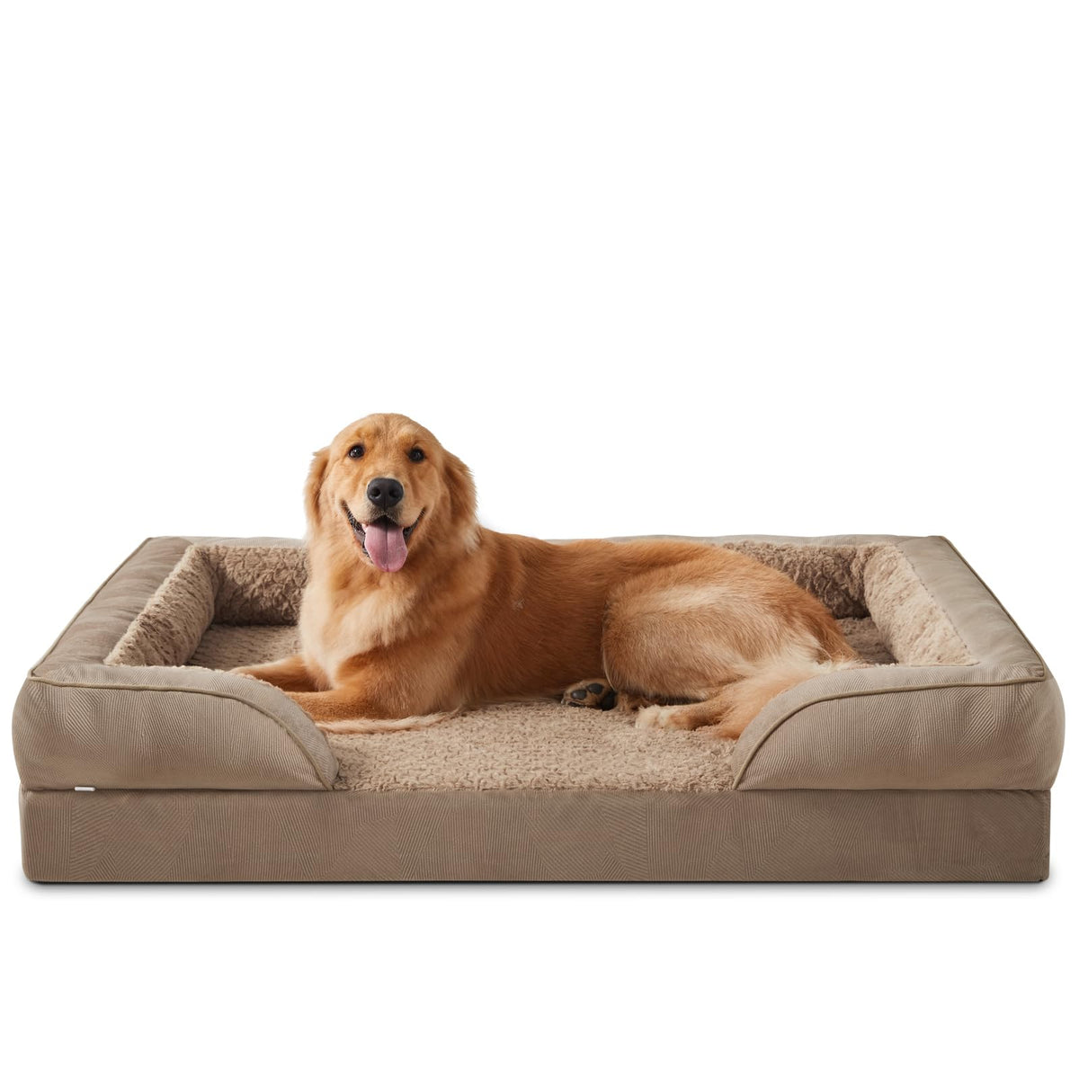 INVENHO Orthopedic Medium Dog Dogs, Egg-Crate Foam Dog Couch with Washable Removable Cover, Waterproof Lining and Nonskid Bottom