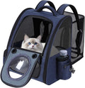 Bubble Cat Backpack Carrier, Expandable Cat Carrier Backpack,Breathable Pet Backpack for Medium Cat,Kitten and Small Puppy, Large Space,Portable Bags Foldable Dog Backpack for Traveling,Hiking(Grey)