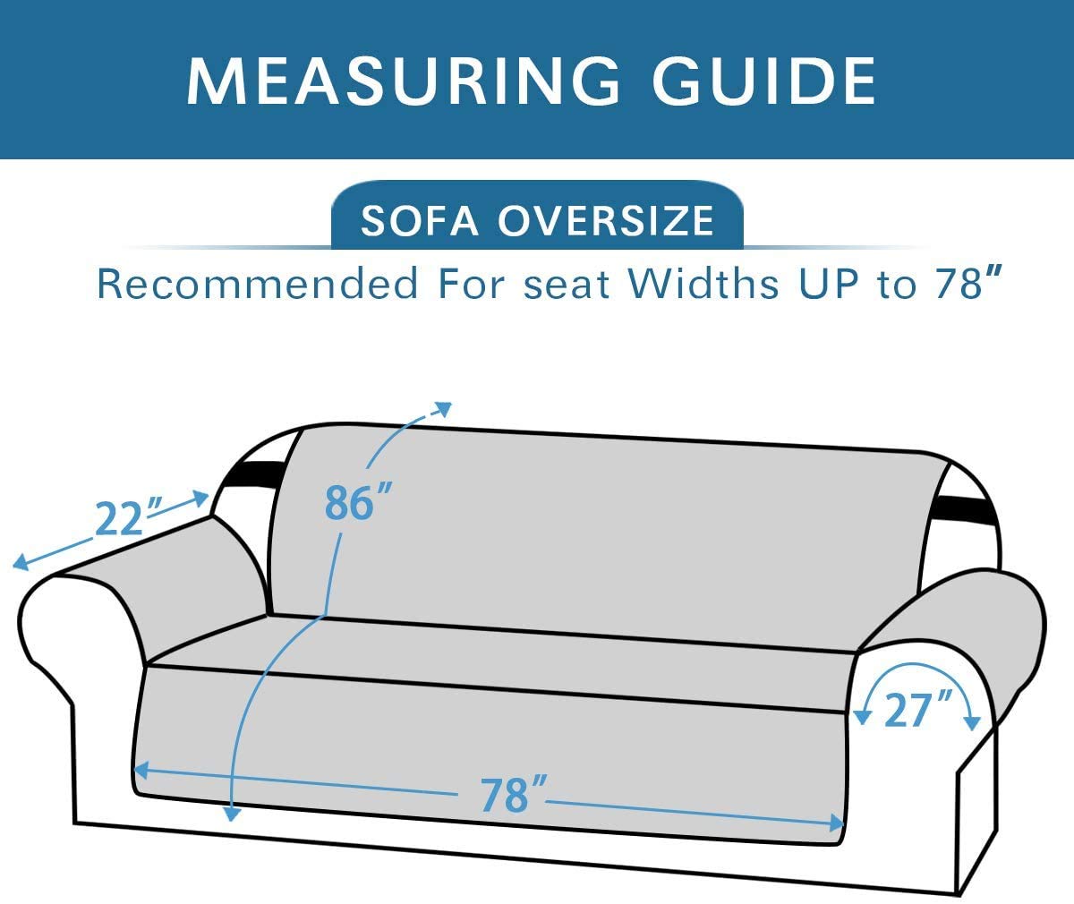 H.VERSAILTEX Reversible Sofa Slipcover Furniture Protector Water Resistant 2" Elastic Straps Sofa Cover Couch Covers Pets Kid Fit Sitting Width Up to 78" (Oversized Sofa: 86" x 132", Dark Teal/Beige)