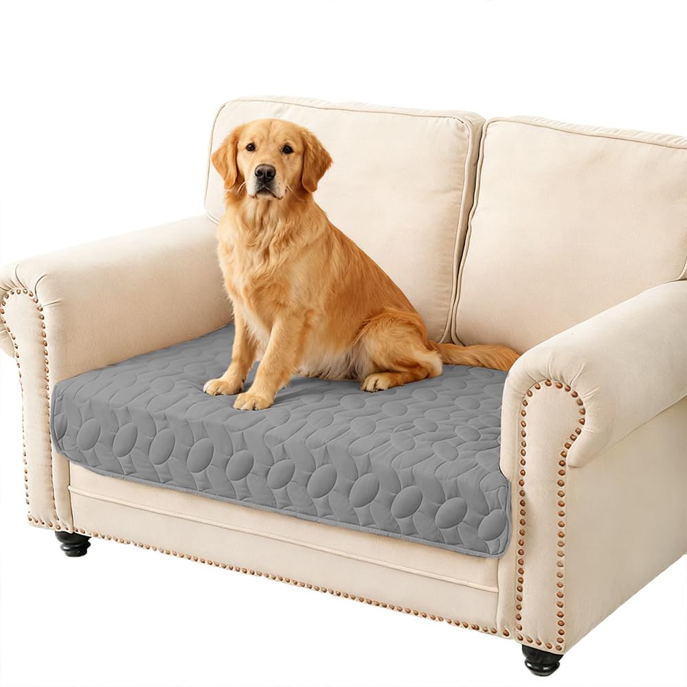 Ameritex Pet Bed Cover Dog Bed Blanket for Sofa and Furniture Waterproof New Pattern Design (30x70 Inch, Light Grey)