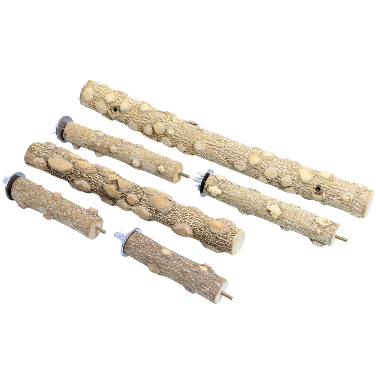 Bird Perch Stand,Natural Wood Cage Gym Toy Branch for Small Large Parrot