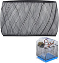 Chihutown Bird Cage Seed Catcher, Bird Cage Mesh Guard Netting, Birdcage Seed Guard Skirt, Parakeet Cage Skirt for Round Square Cages (Black, XL)