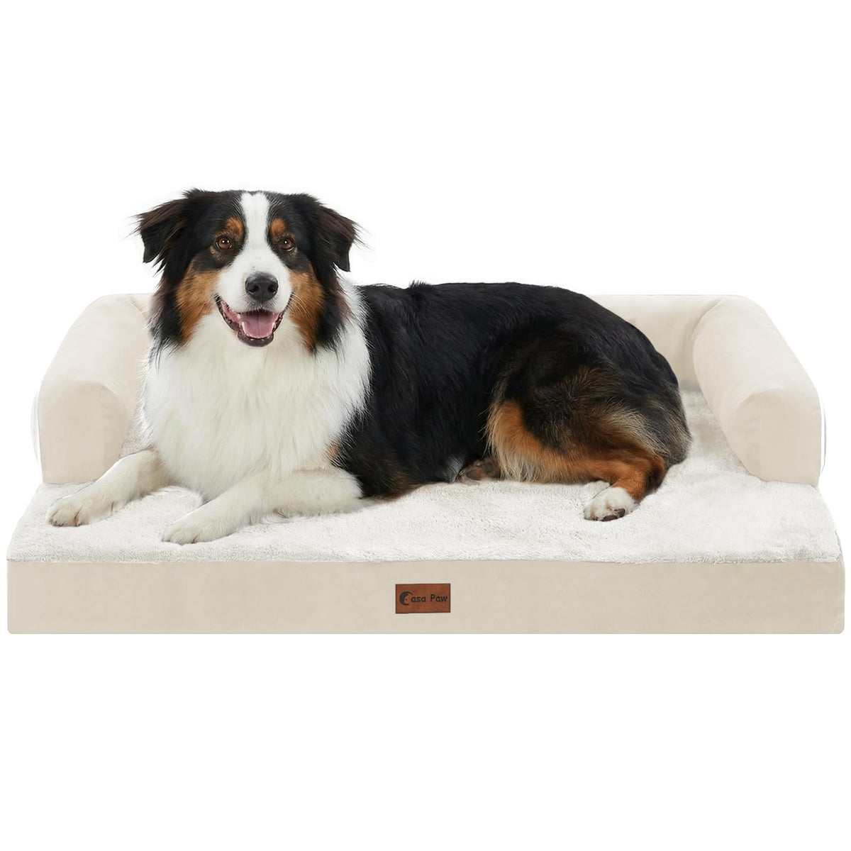 Casa Paw Orthopedic Washable Dog Bed for Extra Large Dogs, 45x35in, Grey