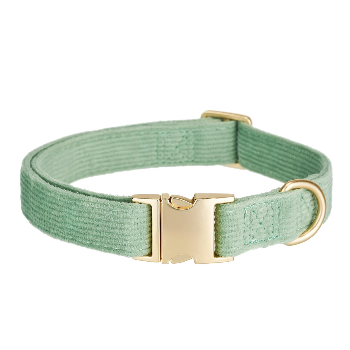 YUDOTE Soft Cotton Dog Collar with Metal Buckle Adjustable Heavy Duty Comfy Corduroy Collars for Small Medium Large Dogs,Light Pink,Large