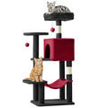 DUMOS 44 Inch Cat Tree Tower with Natural Sisal Scratching Posts