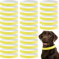Clysee 500 Count 20inch Adjustable Paper Dog Collars with Tear Resistant Waterproof Whelping Collars Paper Puppy ID Bands Adhesive Pet Identification Tags for Newborn Dog Cat Hospitals(Yellow)