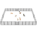 Jhsomdr Dog Playpen 32 inch 30 Panels Indoor Outdoor Dog Pen for Medium/Small Dogs Heavy Duty Metal Dog Fence Outdoor for Yard, Puppy Playpen with Door Portable Pet Fence for RV Camping Yard