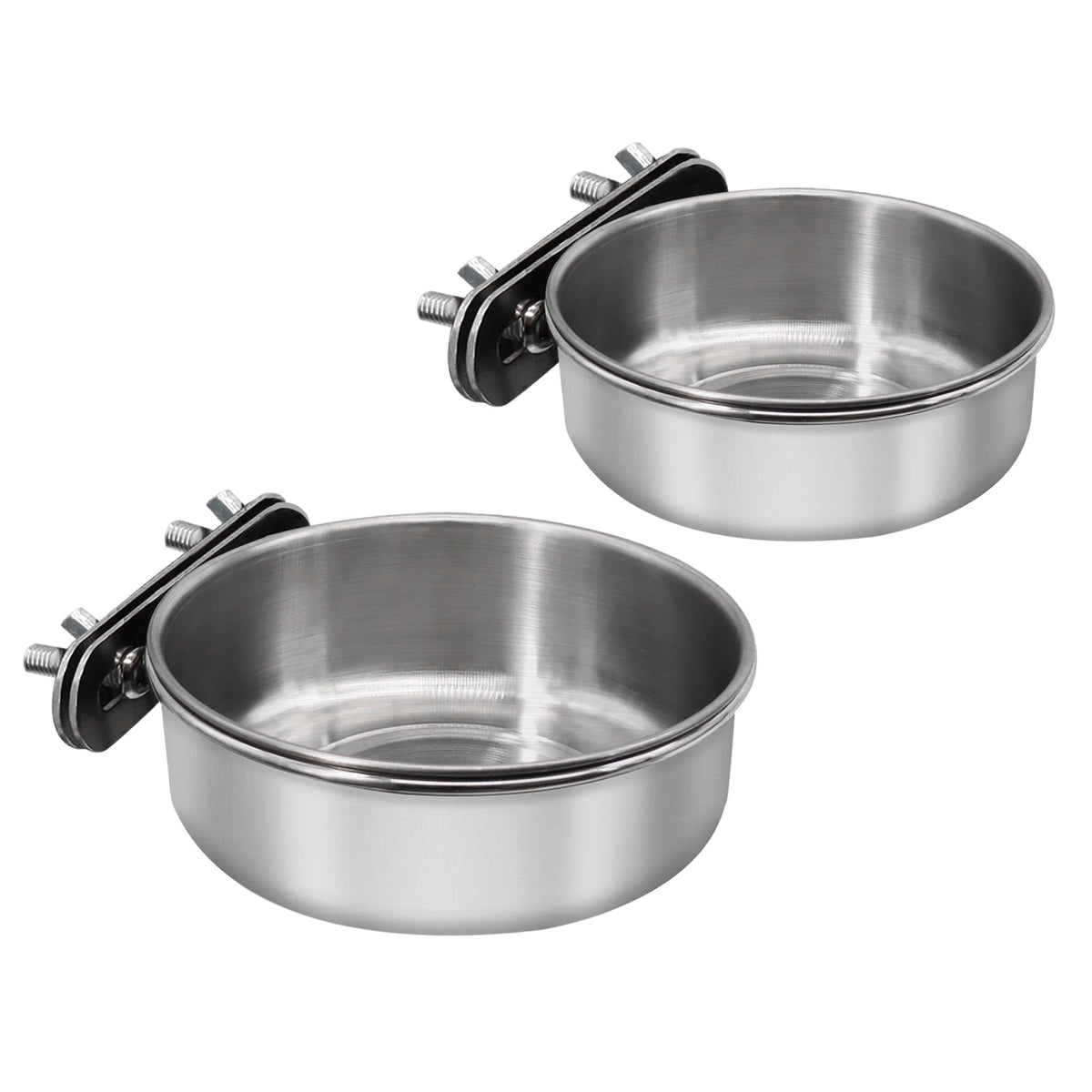DVHEY Large Bird Feeding Dish Cups with Clamp Holder, 1 Pack
