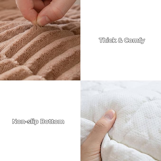 FUNNY FUZZY Pet Couch Covers for Sofa, Washable Dog Couch Cover Protector for Dogs, Flannel Couch Covers for Dogs Pet Friendly Pets Mat Bed Sofa Cover (Brown, 27.6"×70.9")