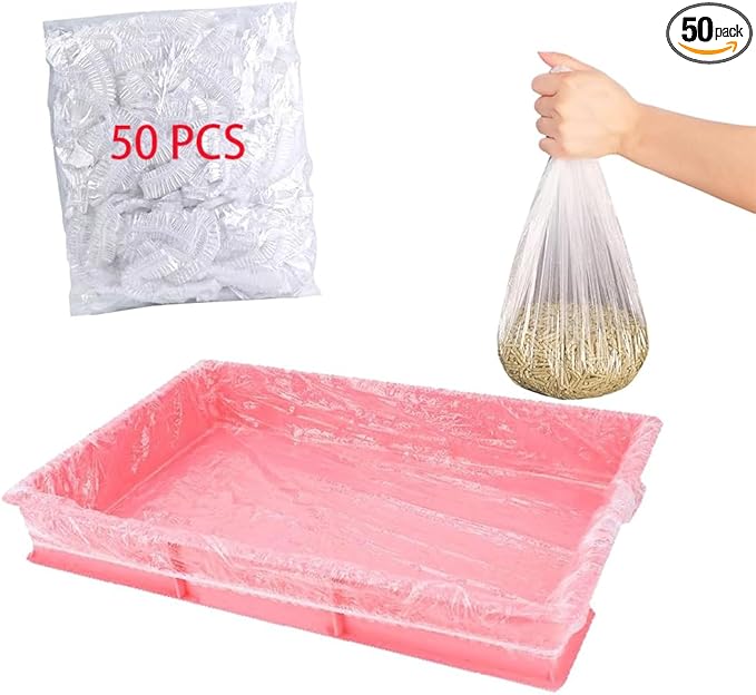 50 Pcs Disposable Rabbit Cage Liner Quick Cleanup Litter Box Liners Bags
