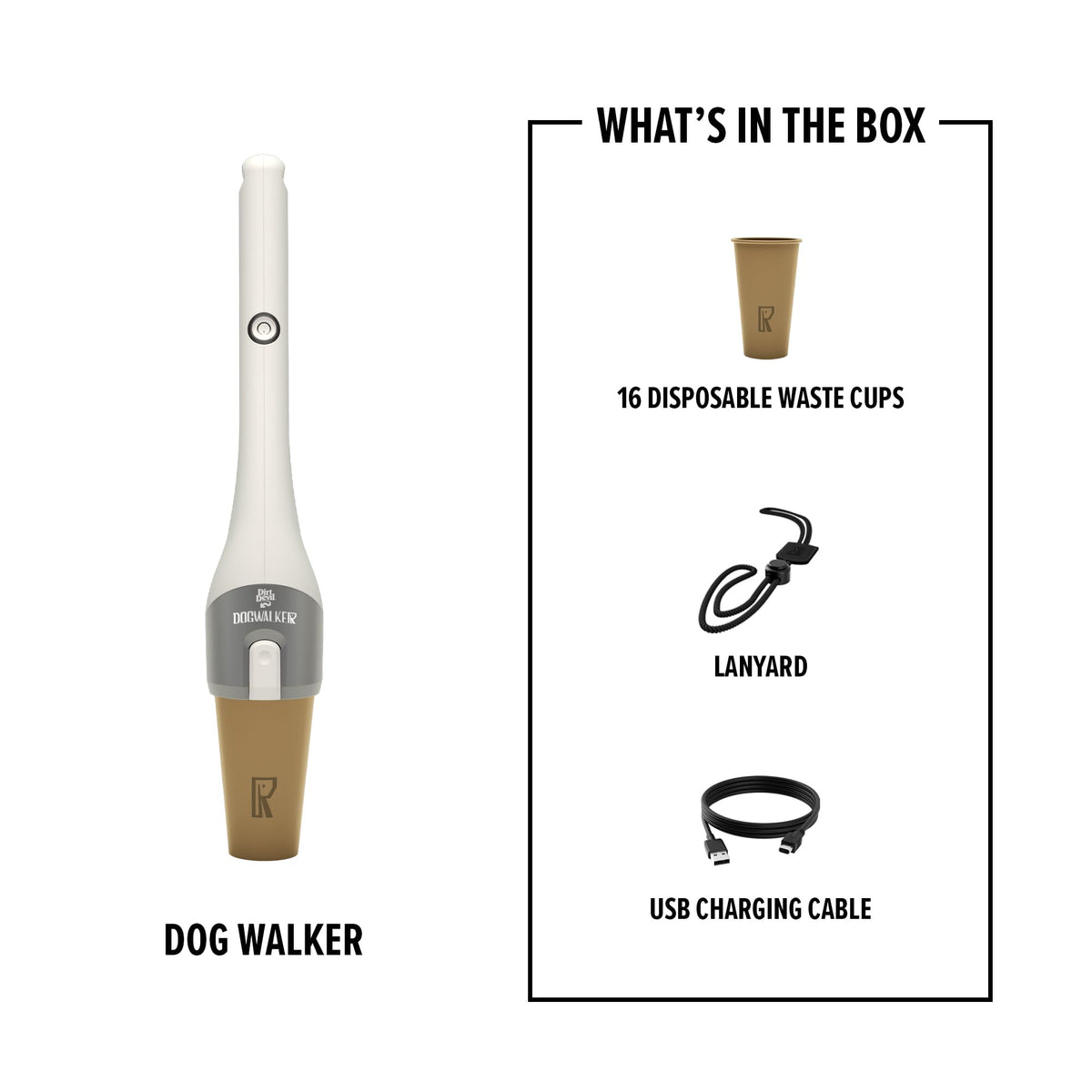 Dirt Devil Dogwalker Pet Waste Vacuum, Portable Handheld Vacuum, No-Contact Poop Scooper for Dogs, Ideal for Dogs up to 50 Pounds, Dog Poop Scooper for Yard Cleanup and Walks