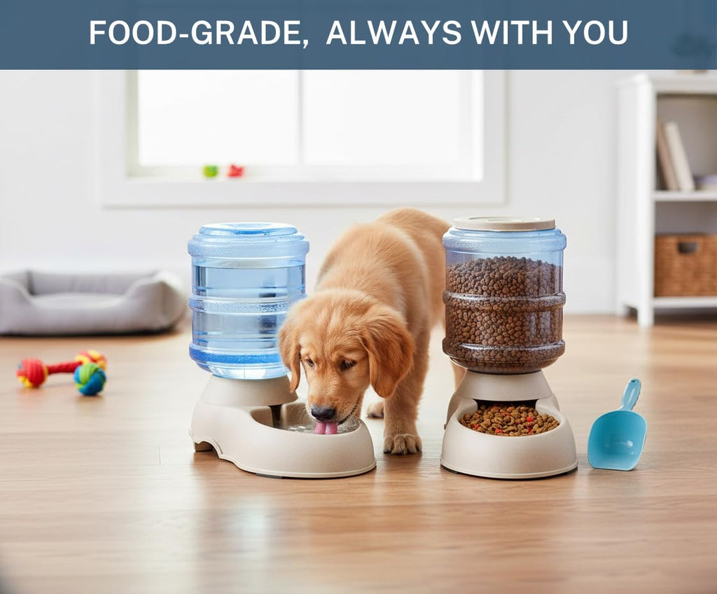 Ito Rocky Automatic Cat & Dog Feeder and Water Dispenser Set with Scoop
