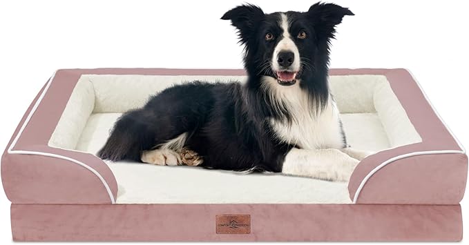 Comfort Expression Waterproof Orthopedic Dog Beds for Extra Large Dog — 36.0"L x 27.0"W x 8.0"Th