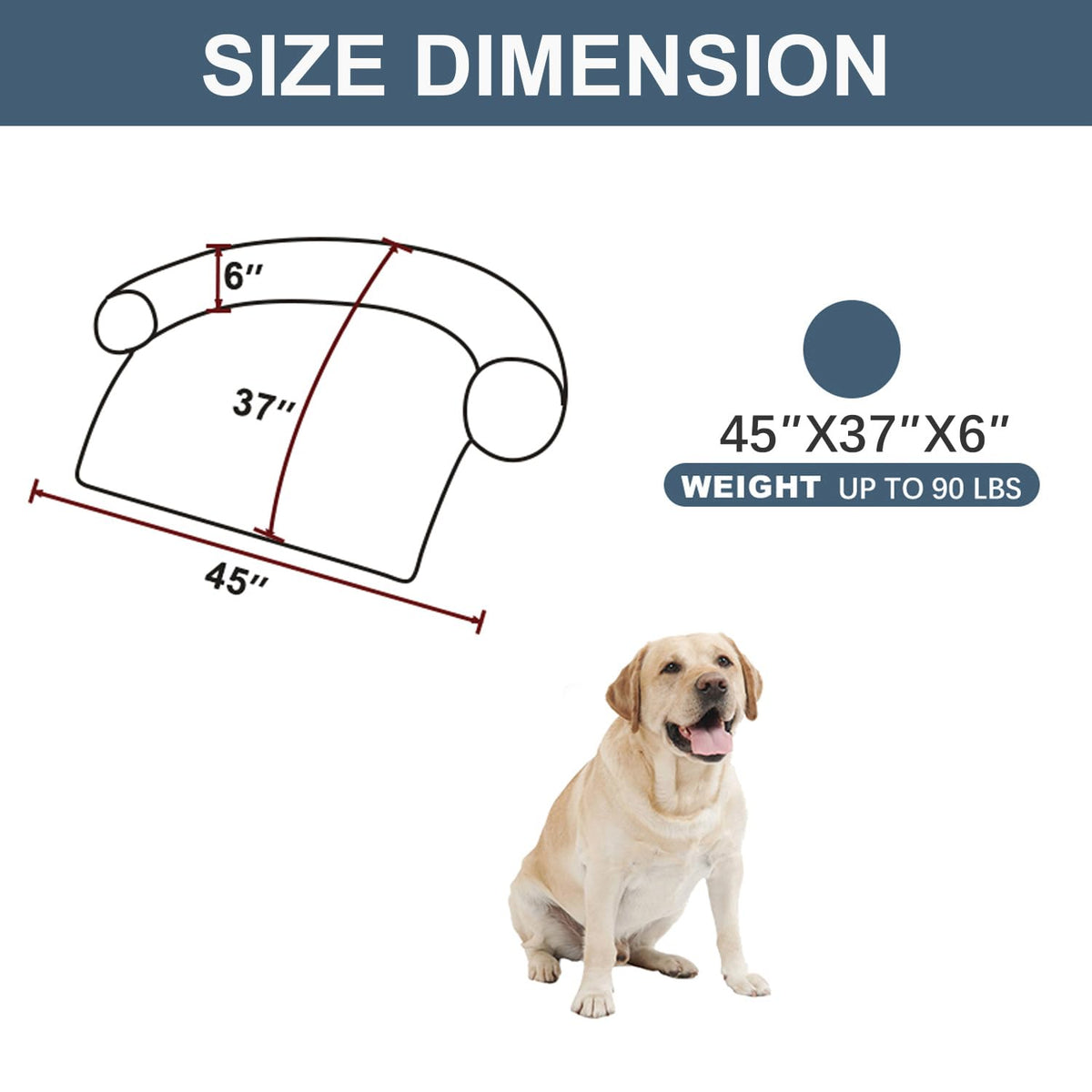 Tinaco Calming Dogs/Cats Bed Mats, Dog Pad Washable Removable Couch Cover, Plush Long Fur Mat for Pets, Waterproof, Perfect for Small, Medium and Large Dogs and Cats (Desert Brown, 45"x37"x 6.0")