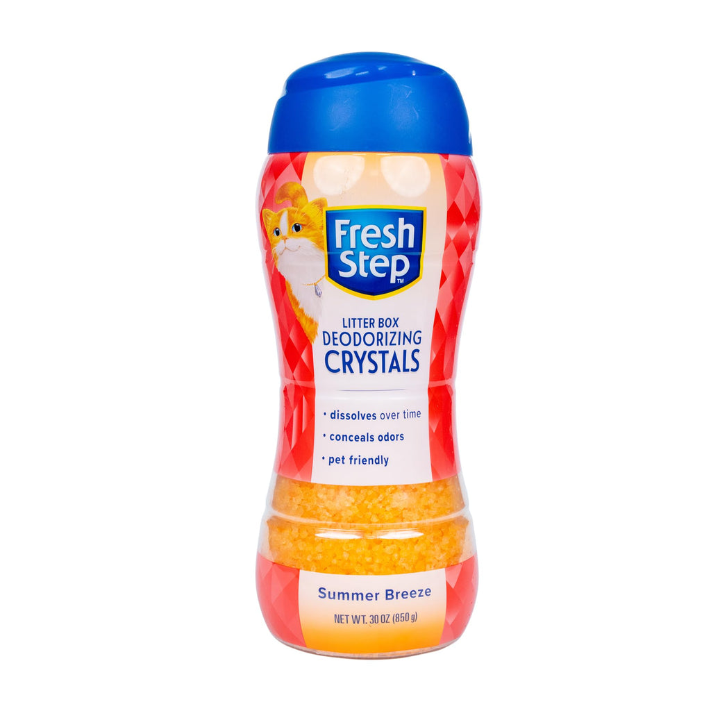 Fresh Step Cat Litter Crystals Deodorizer, Summer Breeze Scent, 30 Oz