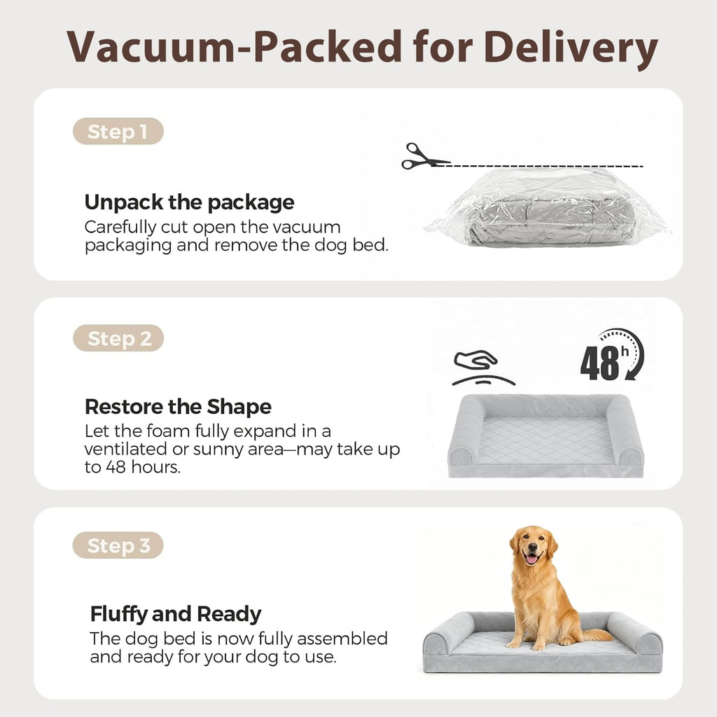 Simple Trending Orthopedic Large Dog Bed, Waterproof Pet Bed, 36x27 Inch